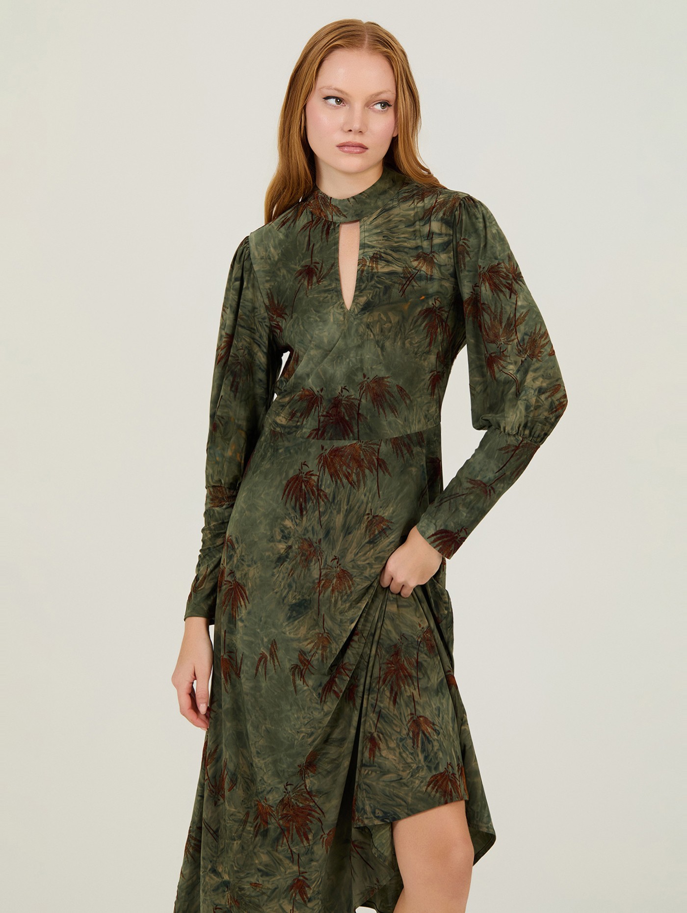 Robe en tricot imprimé