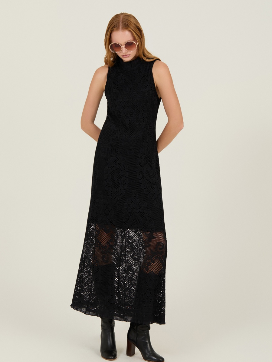 Vestido de encaje largo