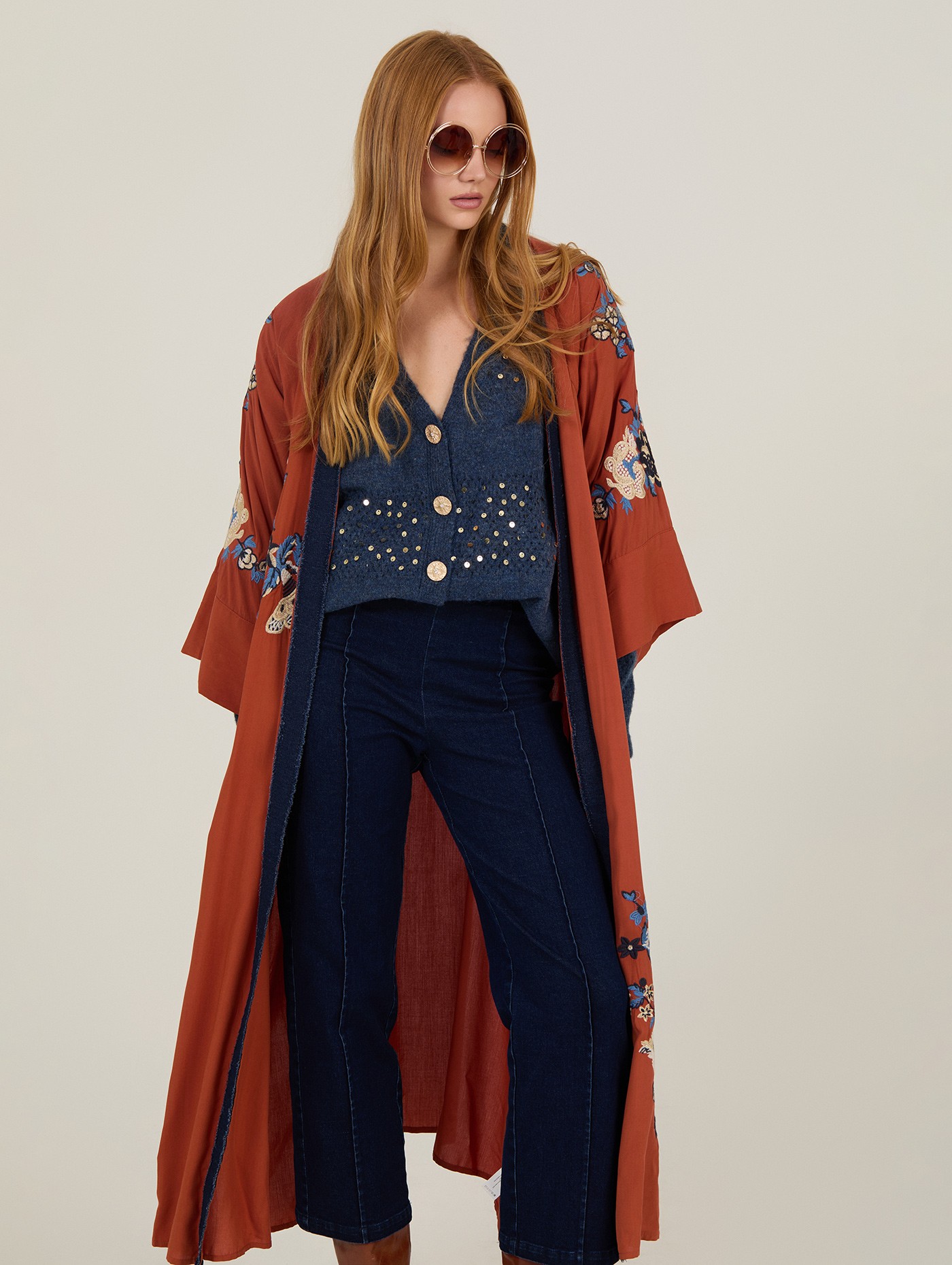 Kaftan largo bordado 4