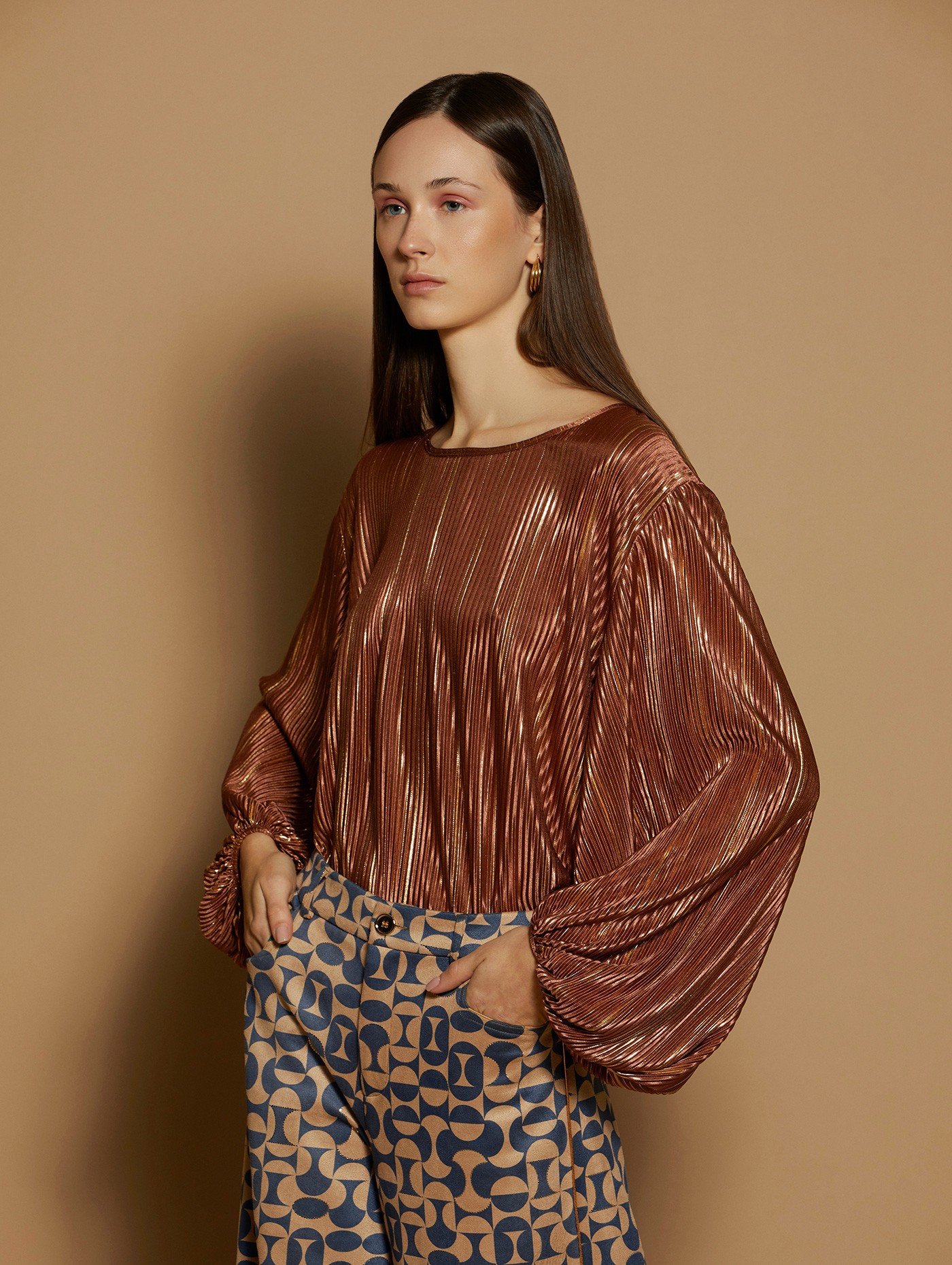 Blusa tejido plisado 3