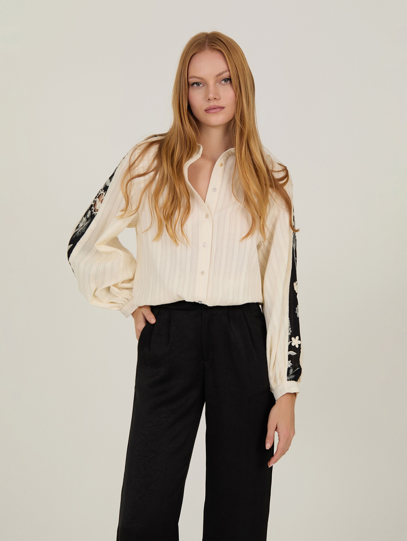 Blusa bimateria en algodón 1