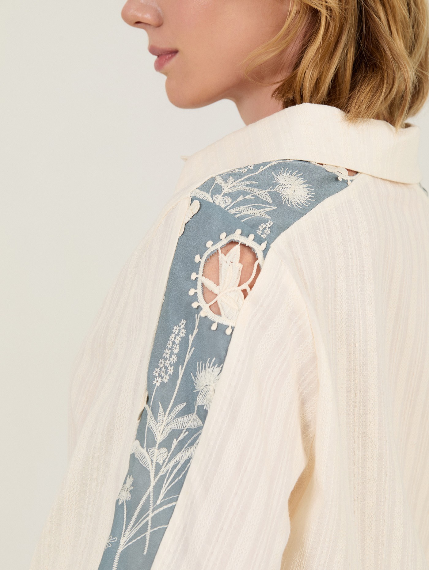 Blusa bimateria en algodón 2