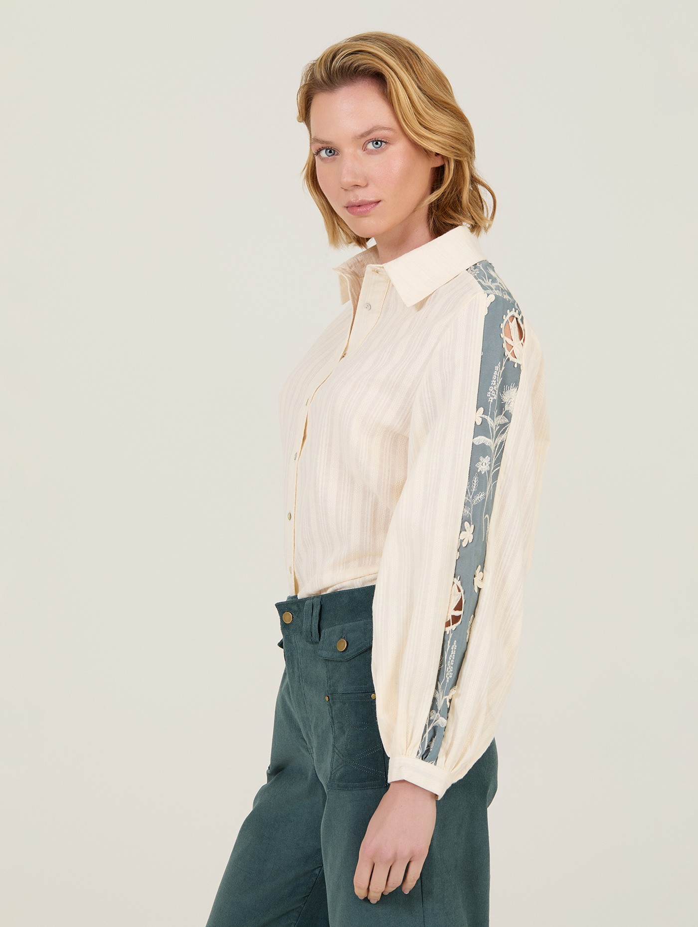 Blusa bimateria en algodón 1
