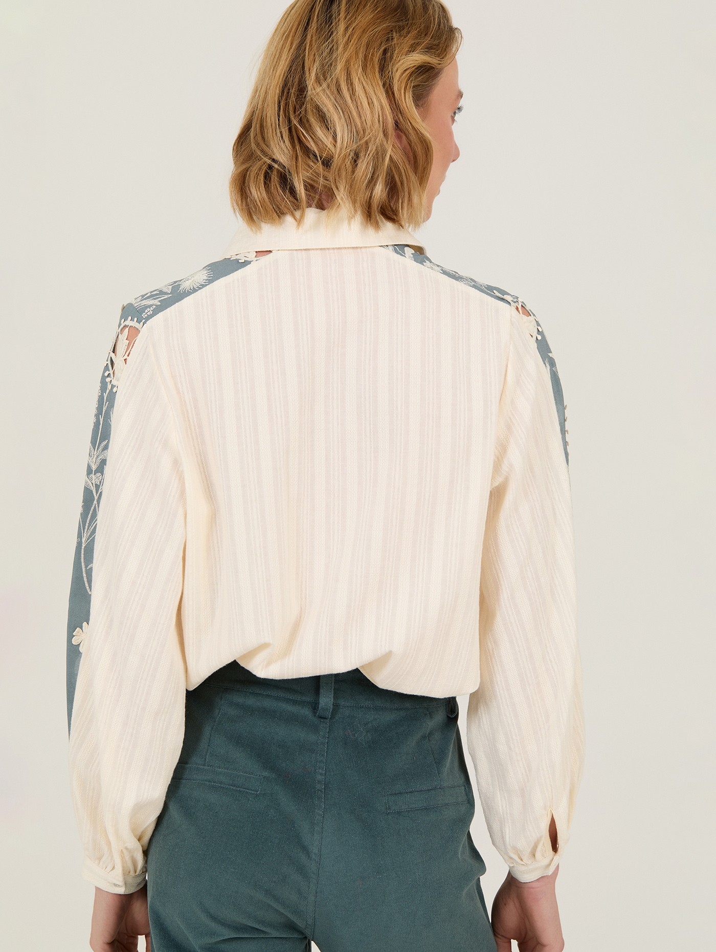 Blusa bimateria en algodón 3