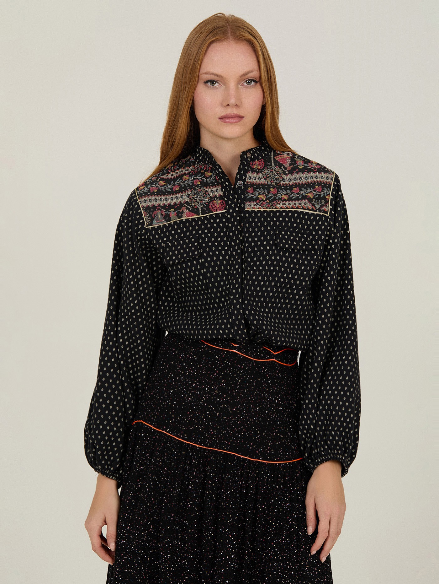Blusa con jacquard 1