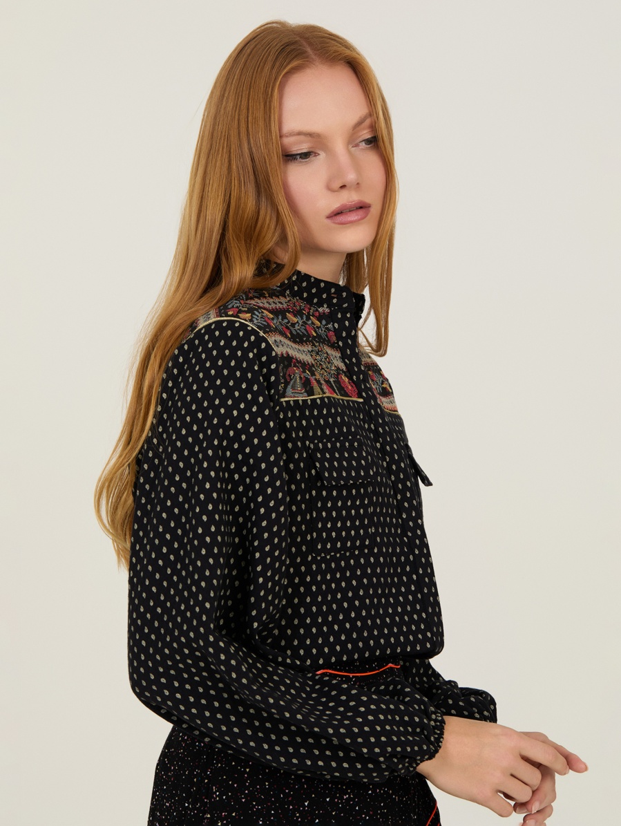 Blusa con jacquard