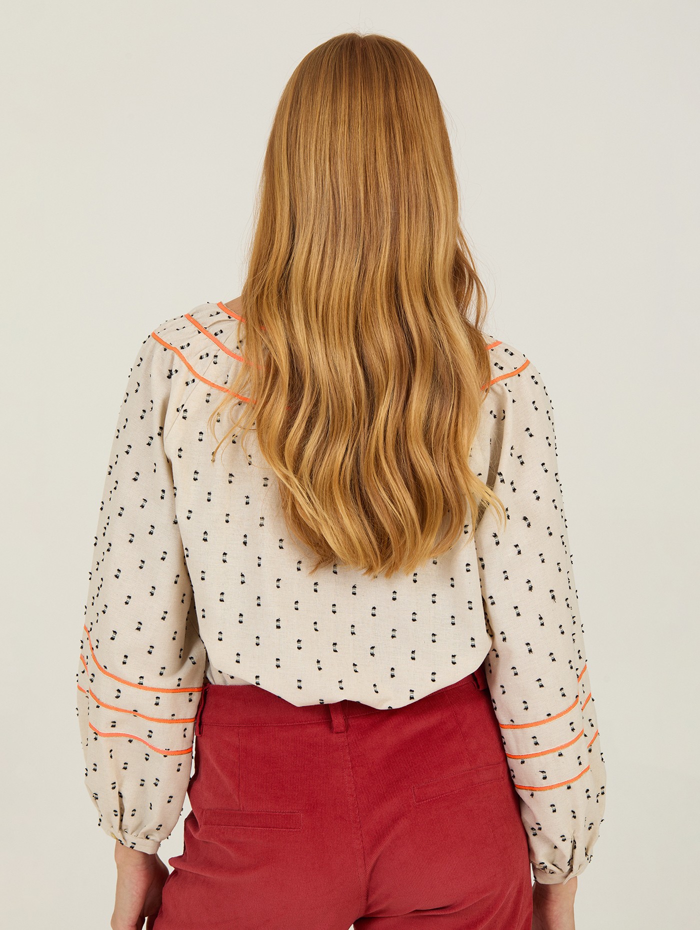 Blusa de plumeti con cintas 3