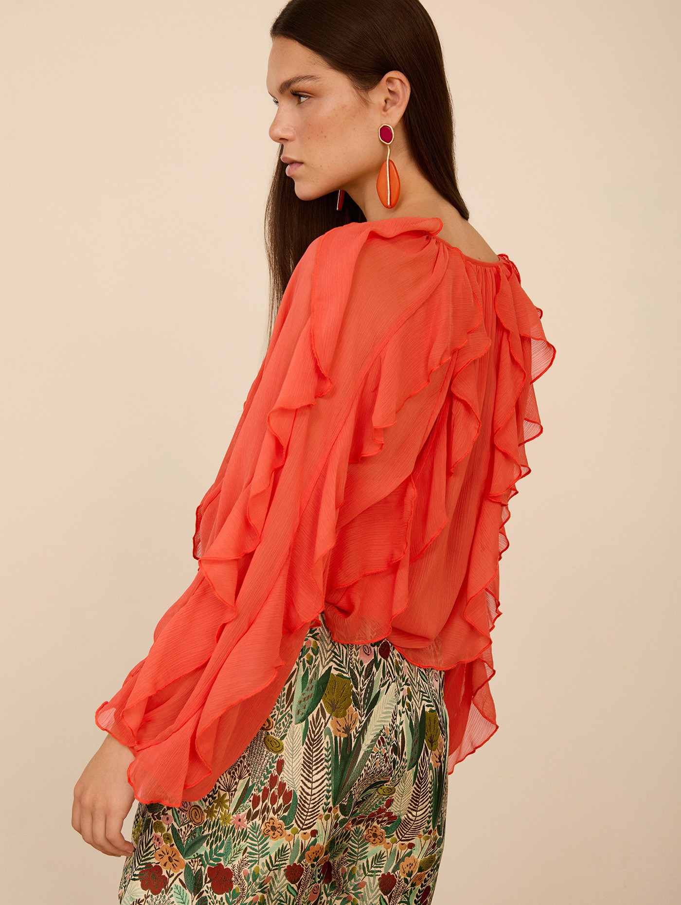 Blusa de gasa volantes 5