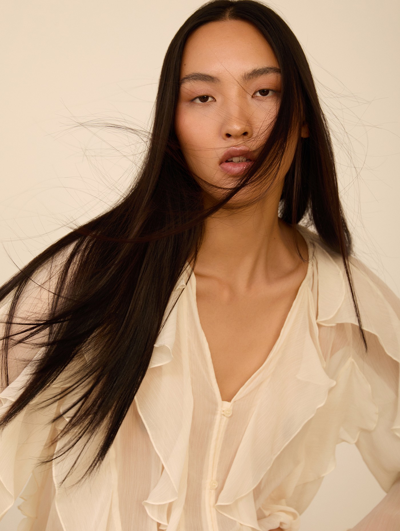 Blusa de gasa volantes 1