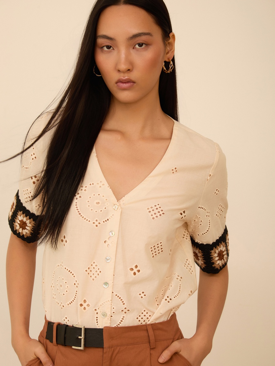Blusa puño crochet