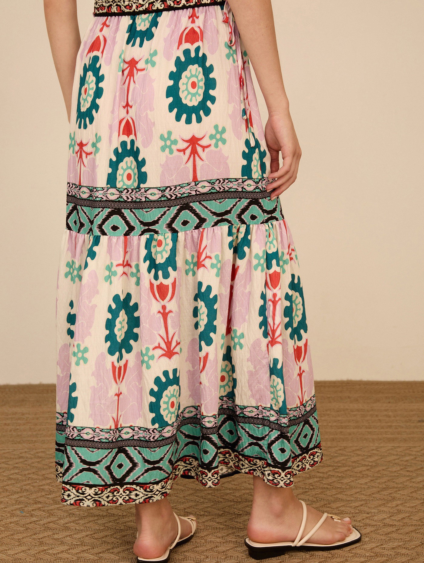 Falda larga estampada 3