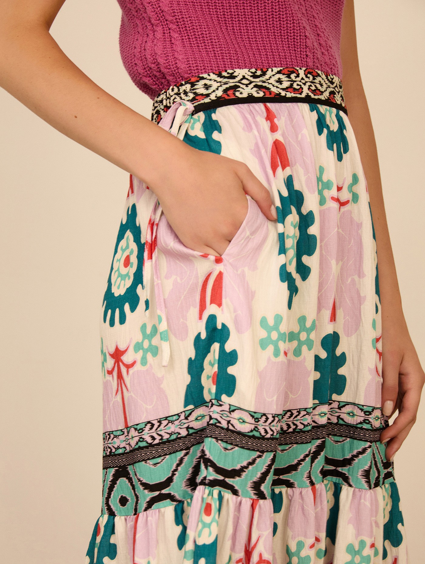 Falda larga estampada 6