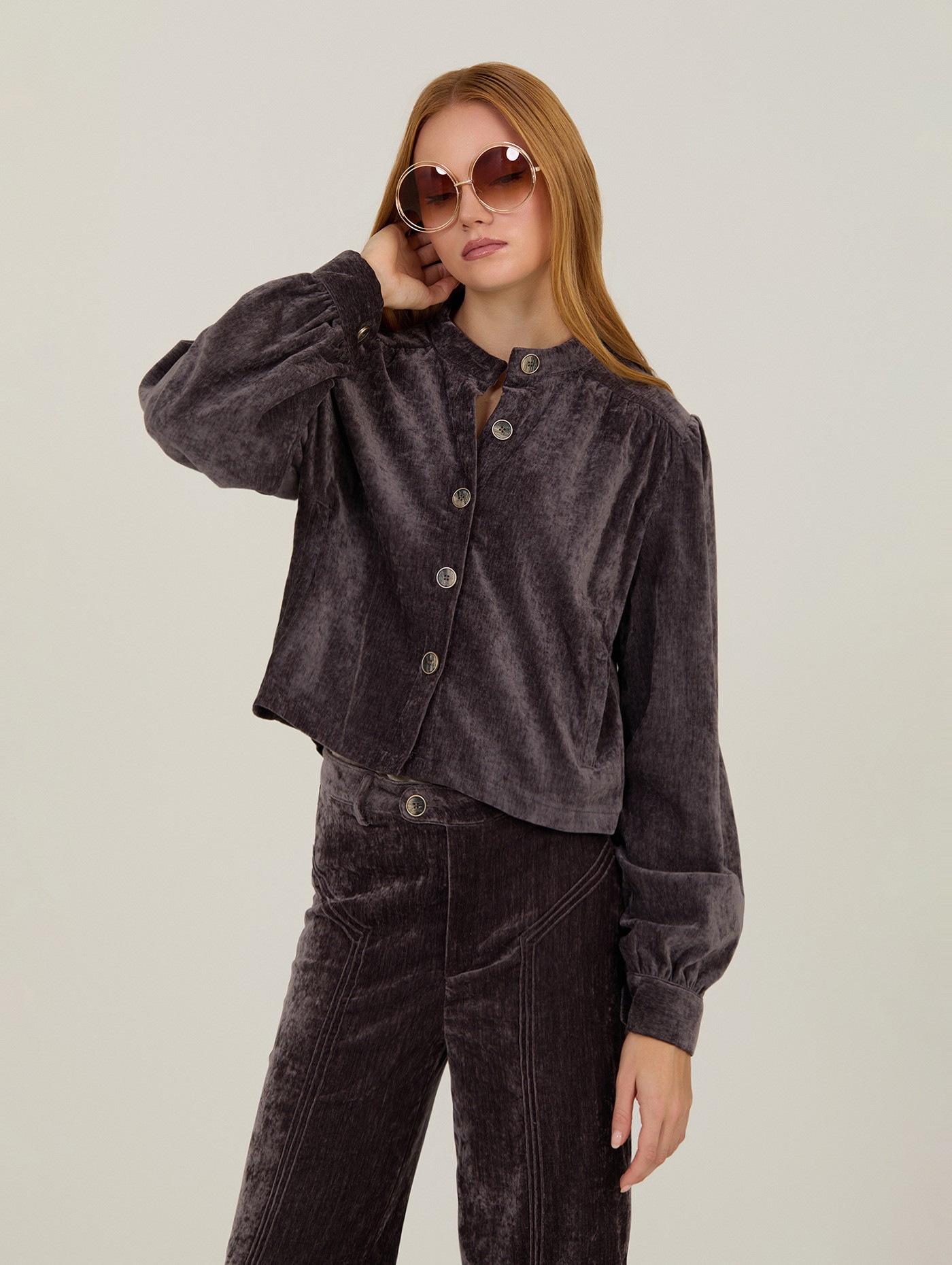 Short chenille effect jacket 1
