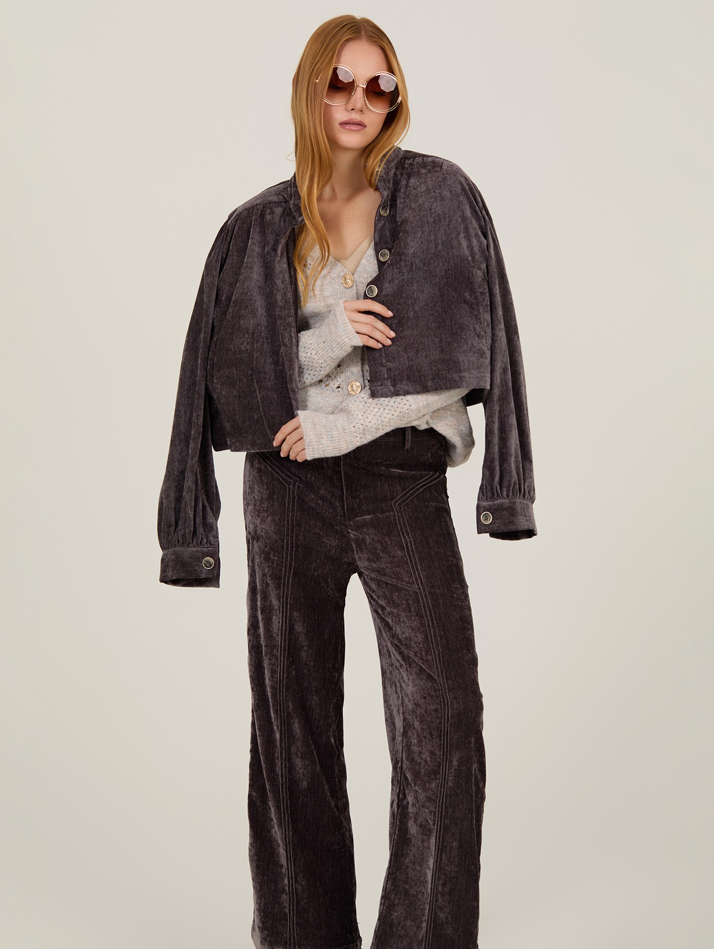 Short chenille effect jacket 5