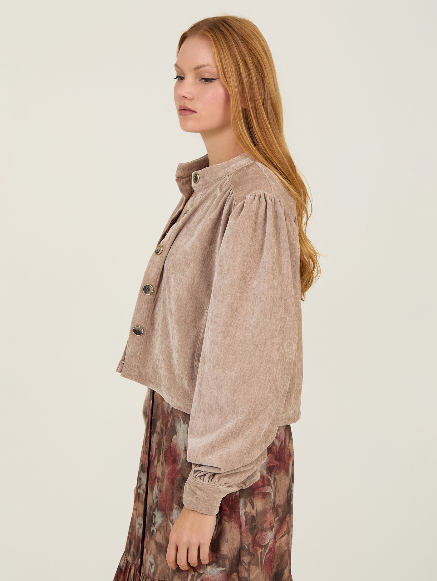 Kurze Jacke im Chenille-Effekt 1