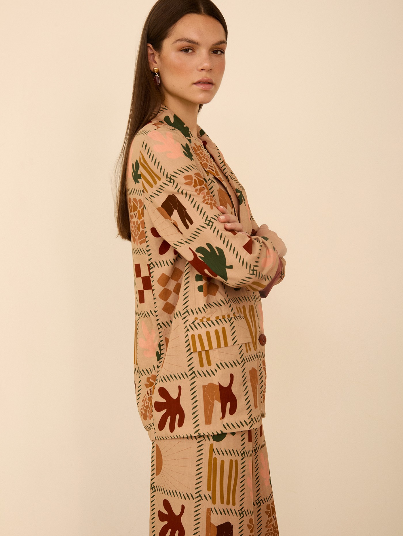 Blazer fluido estampado 2