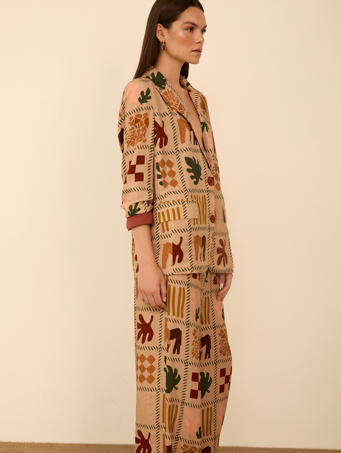 Blazer fluido estampado 4