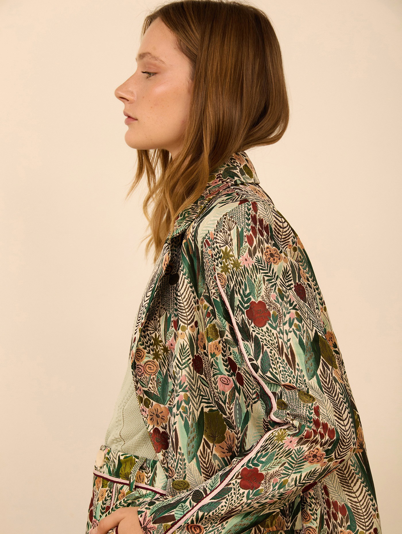 Blazer en tejido de jacquard