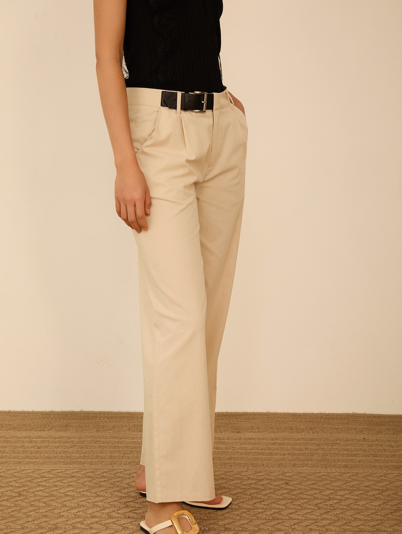 Pantalón palazzo hebilla 6