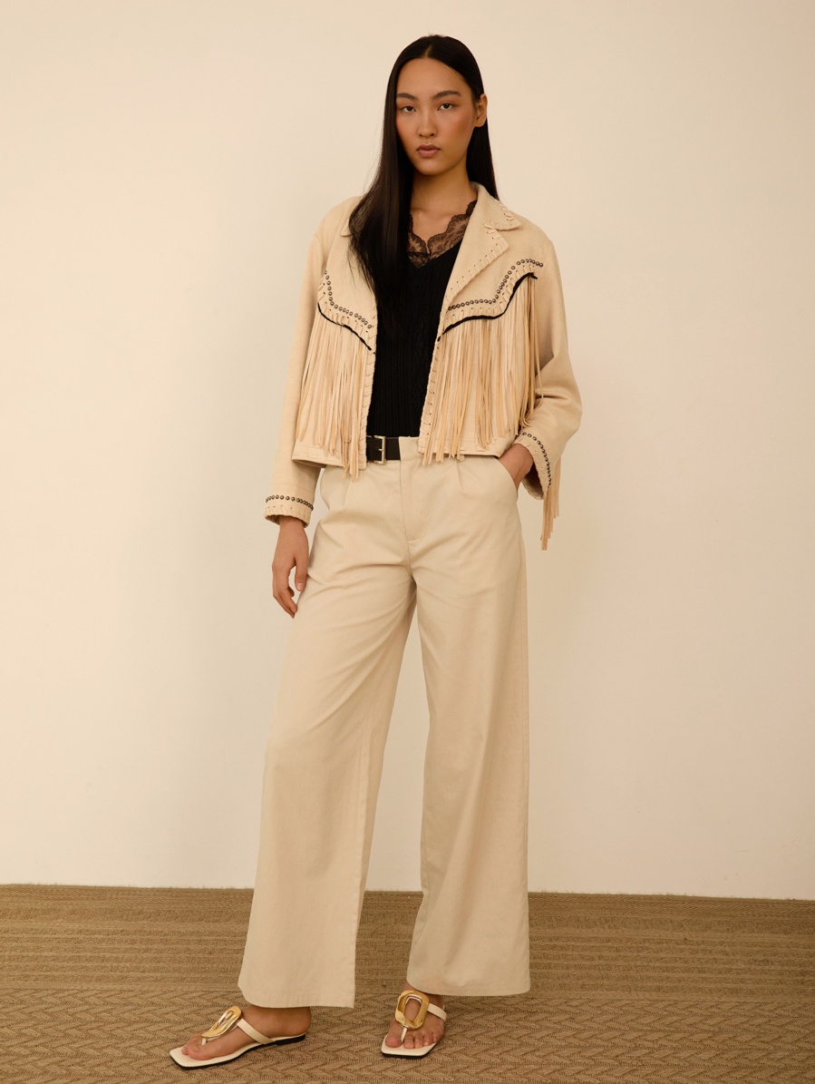 Pantalón palazzo hebilla