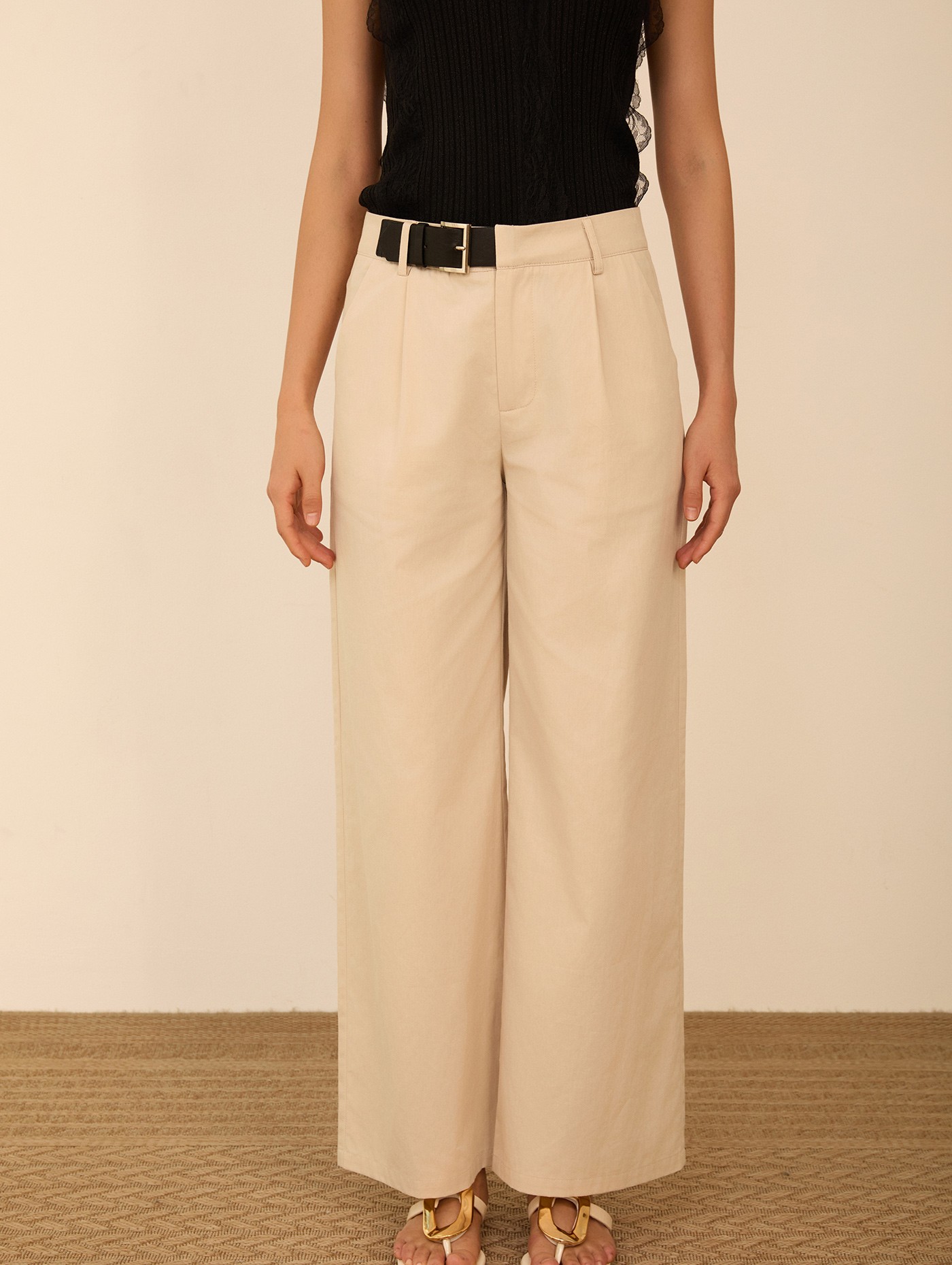 Pantalón palazzo hebilla 4