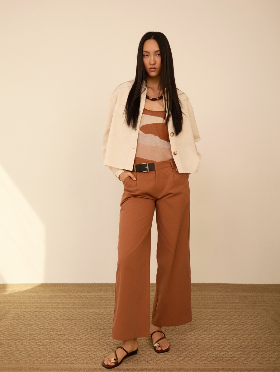 Pantalón palazzo hebilla