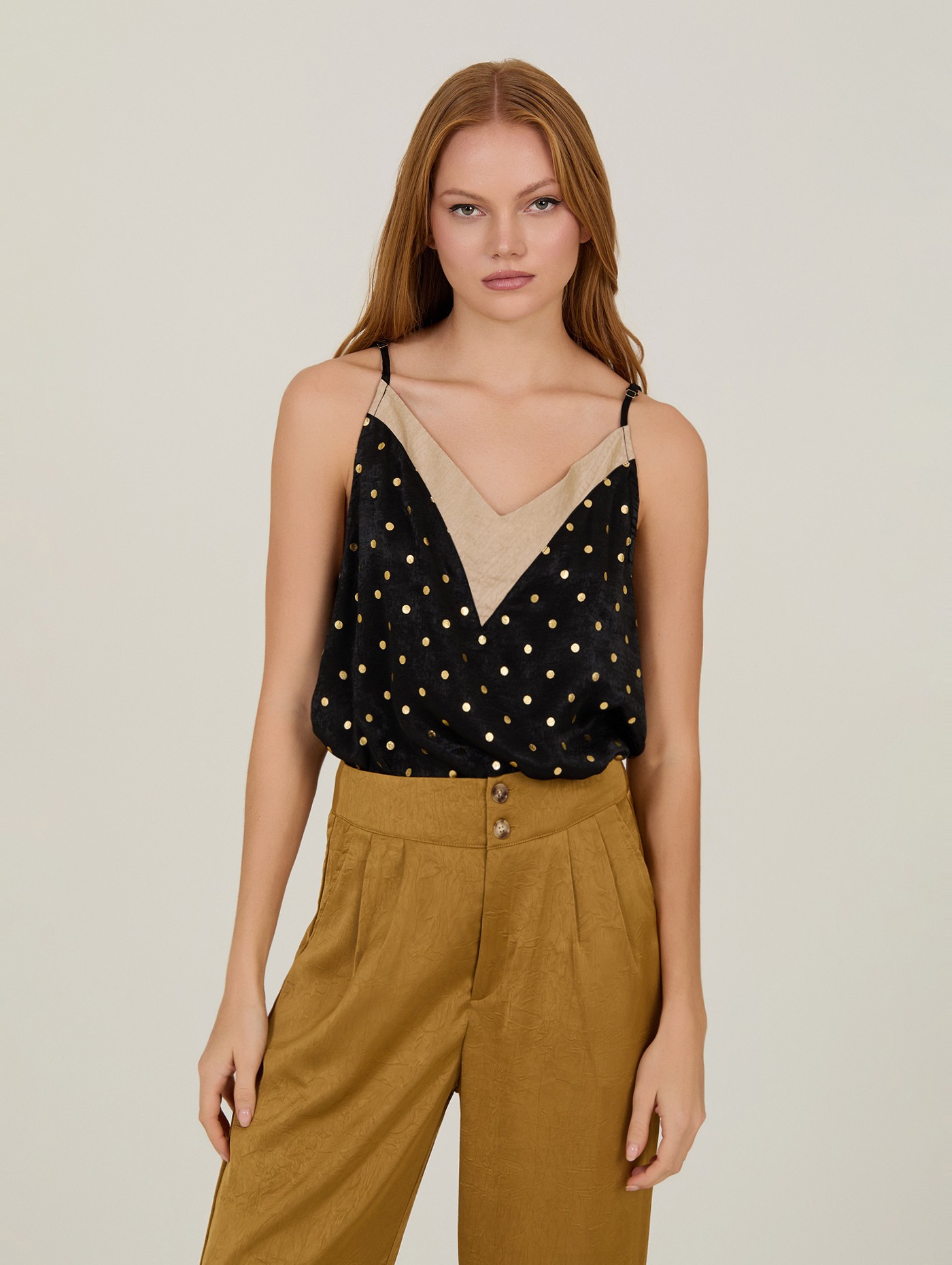 Top lencero satinado