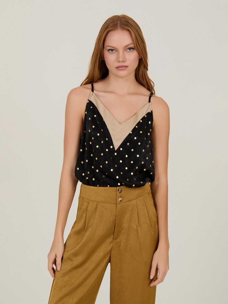 Top lencero satinado