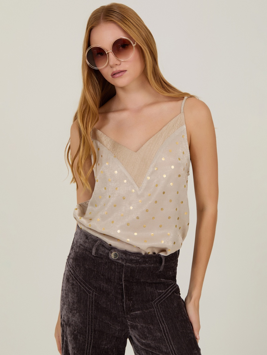 Top lencero satinado