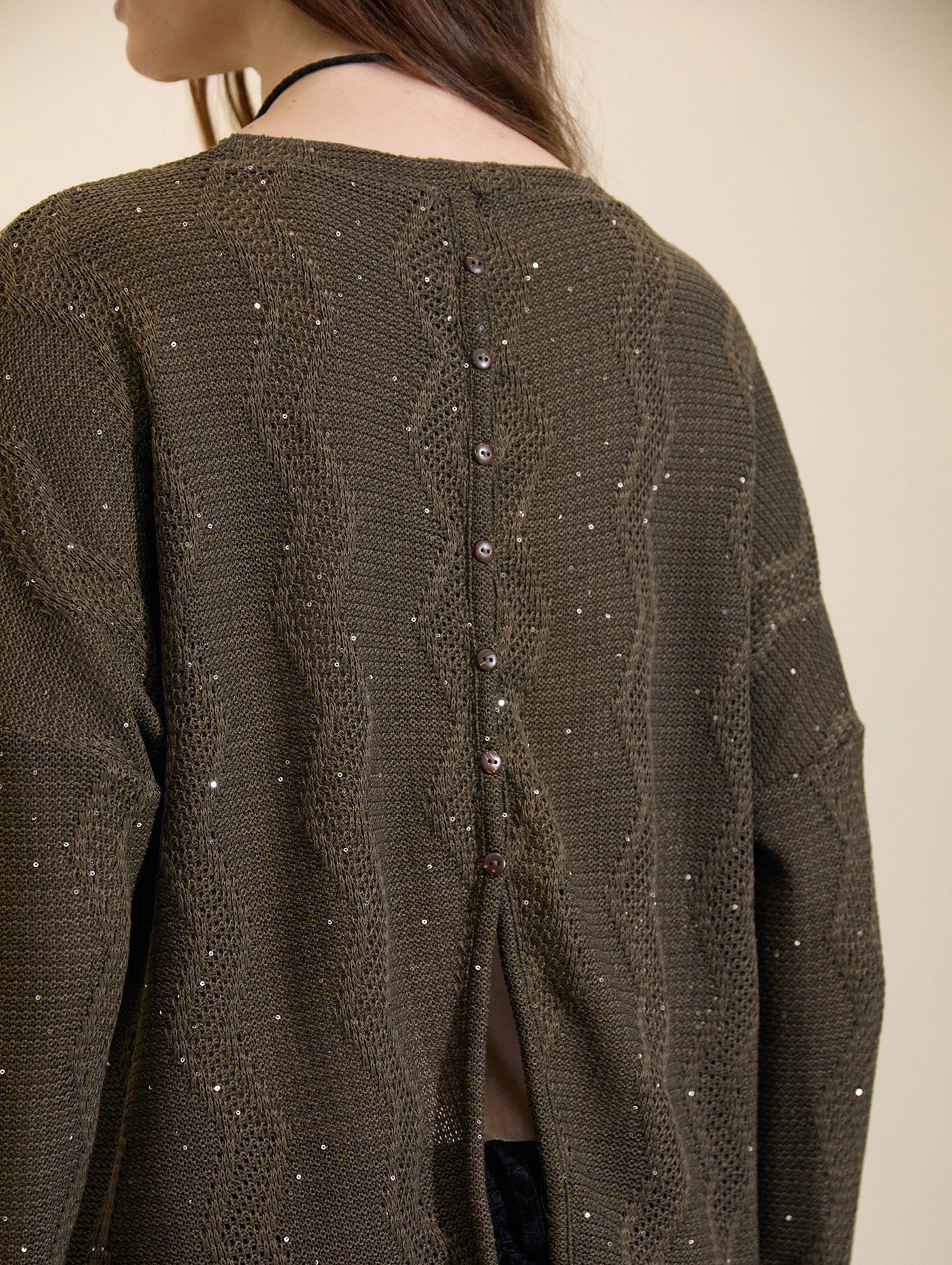 Jersey zigzag con lentejuelas