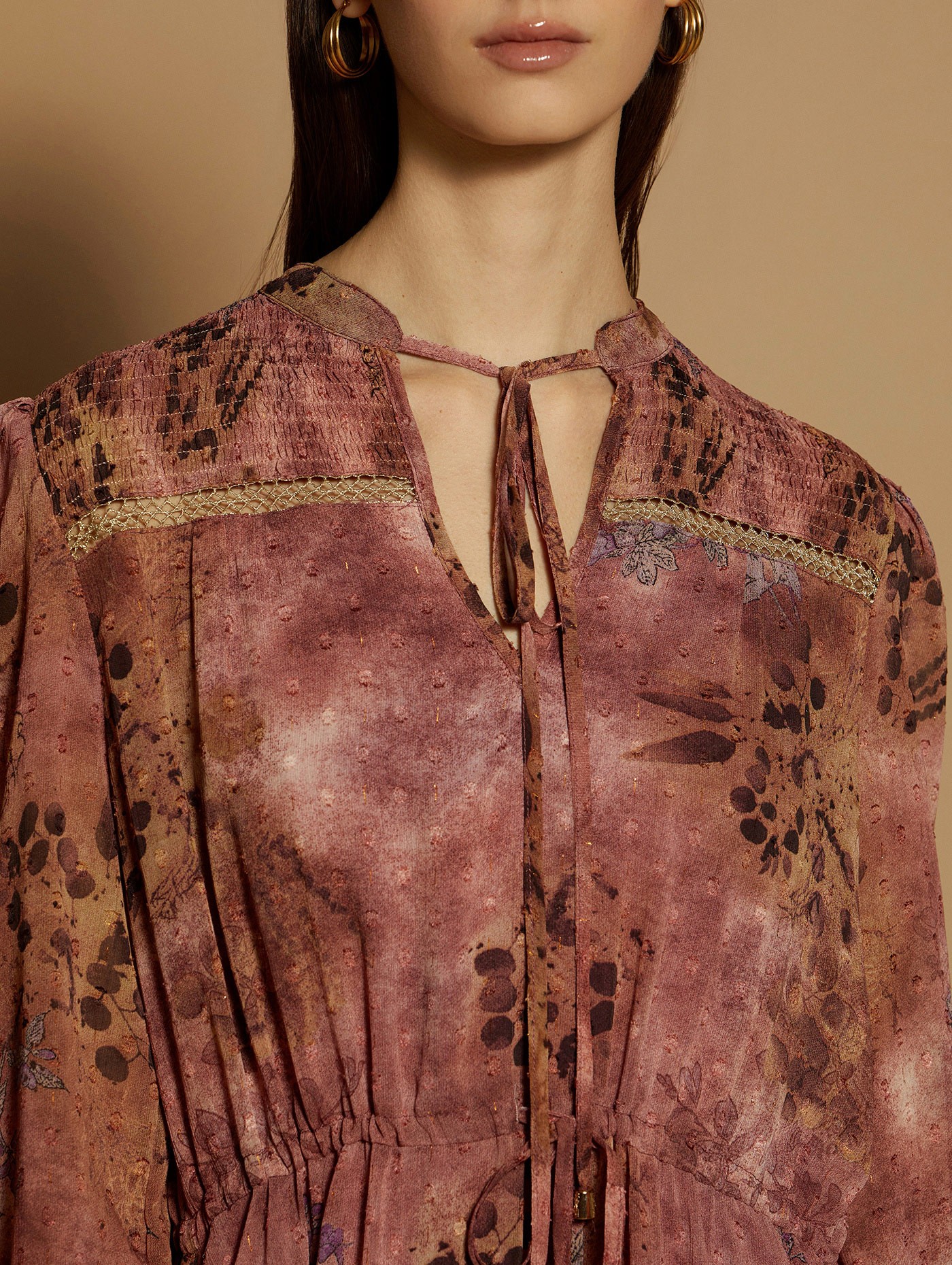 Vestido gasa estampada 4