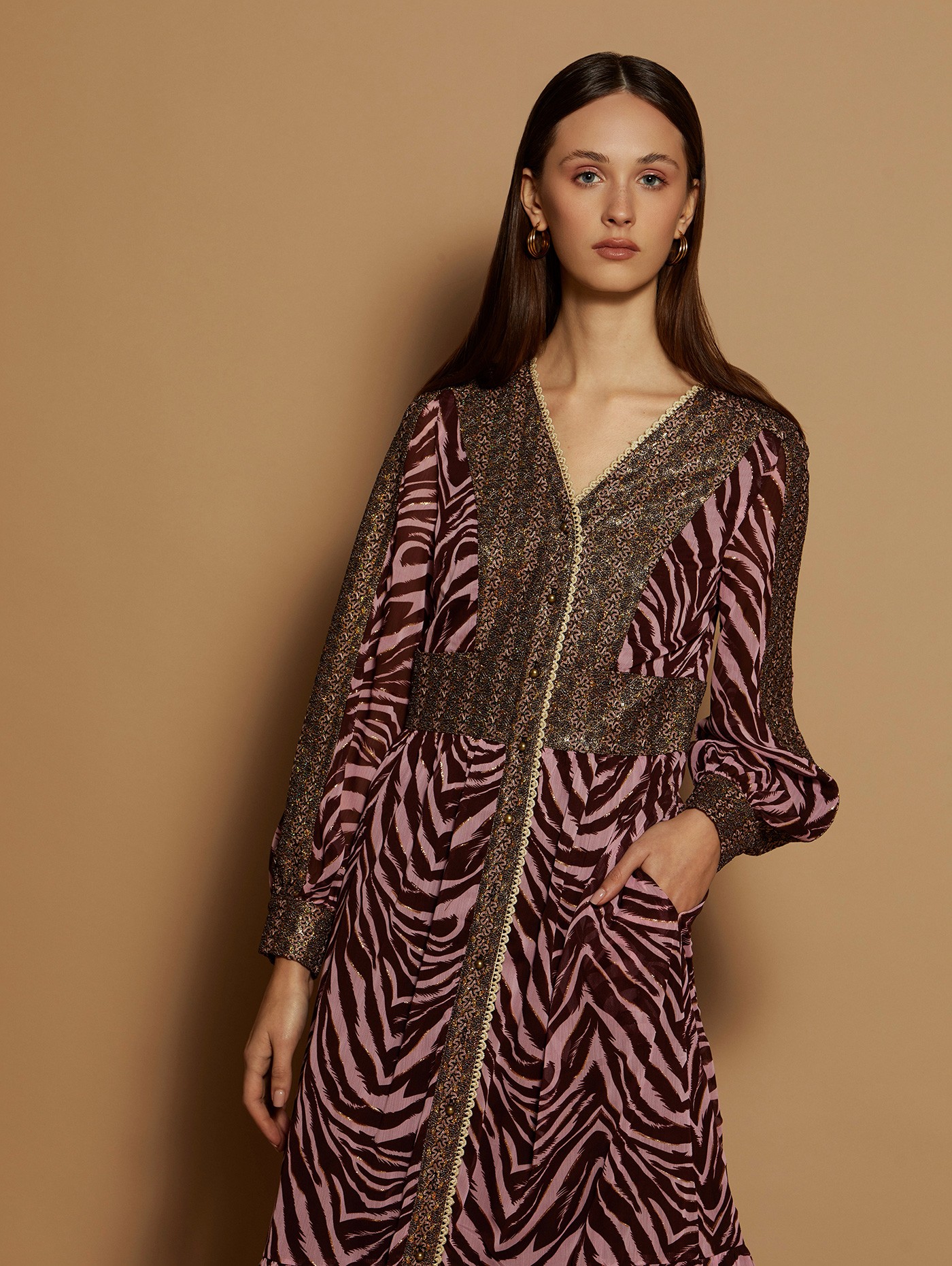 Vestido gasa estampada 3