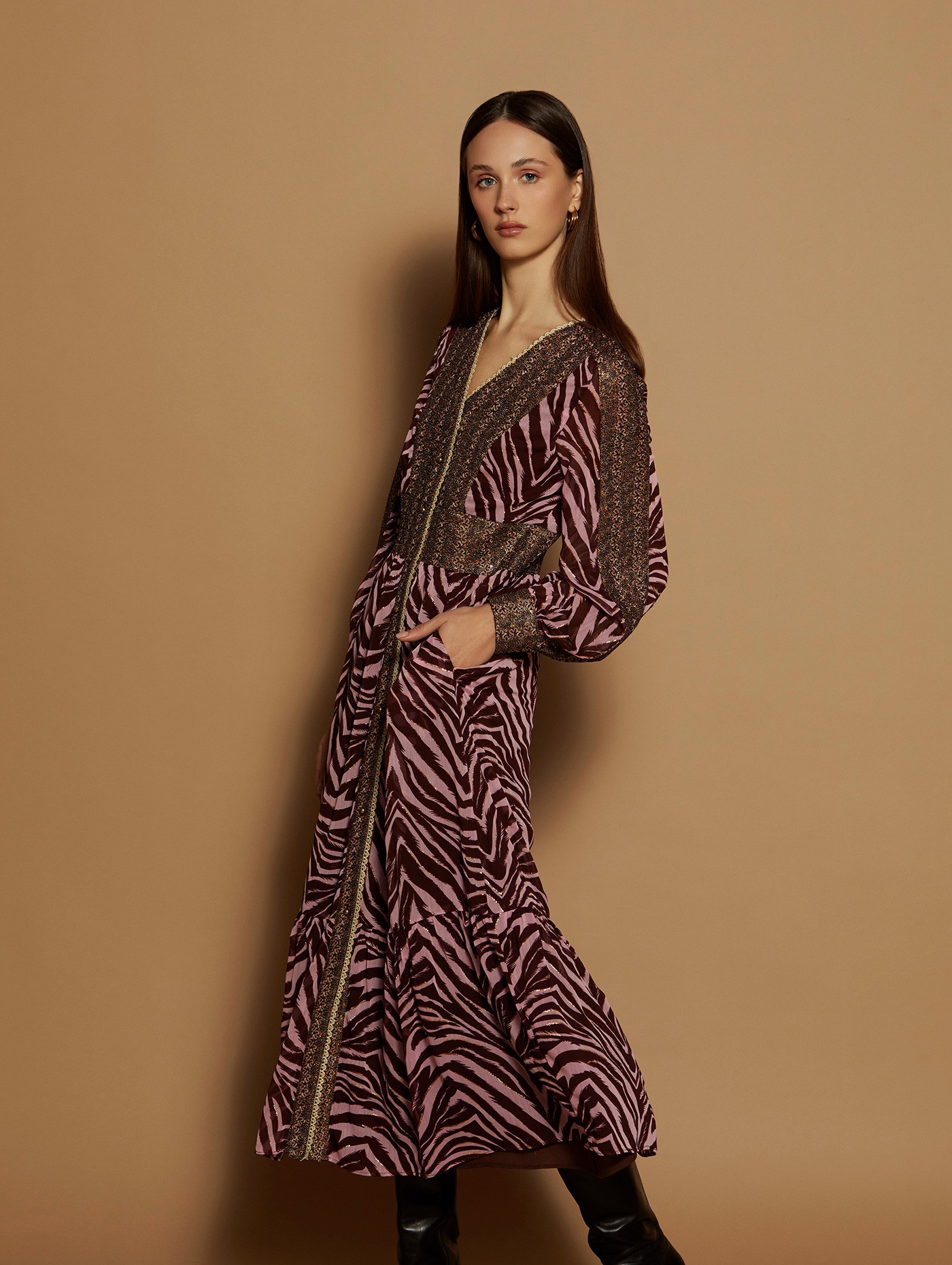 Vestido gasa estampada 1