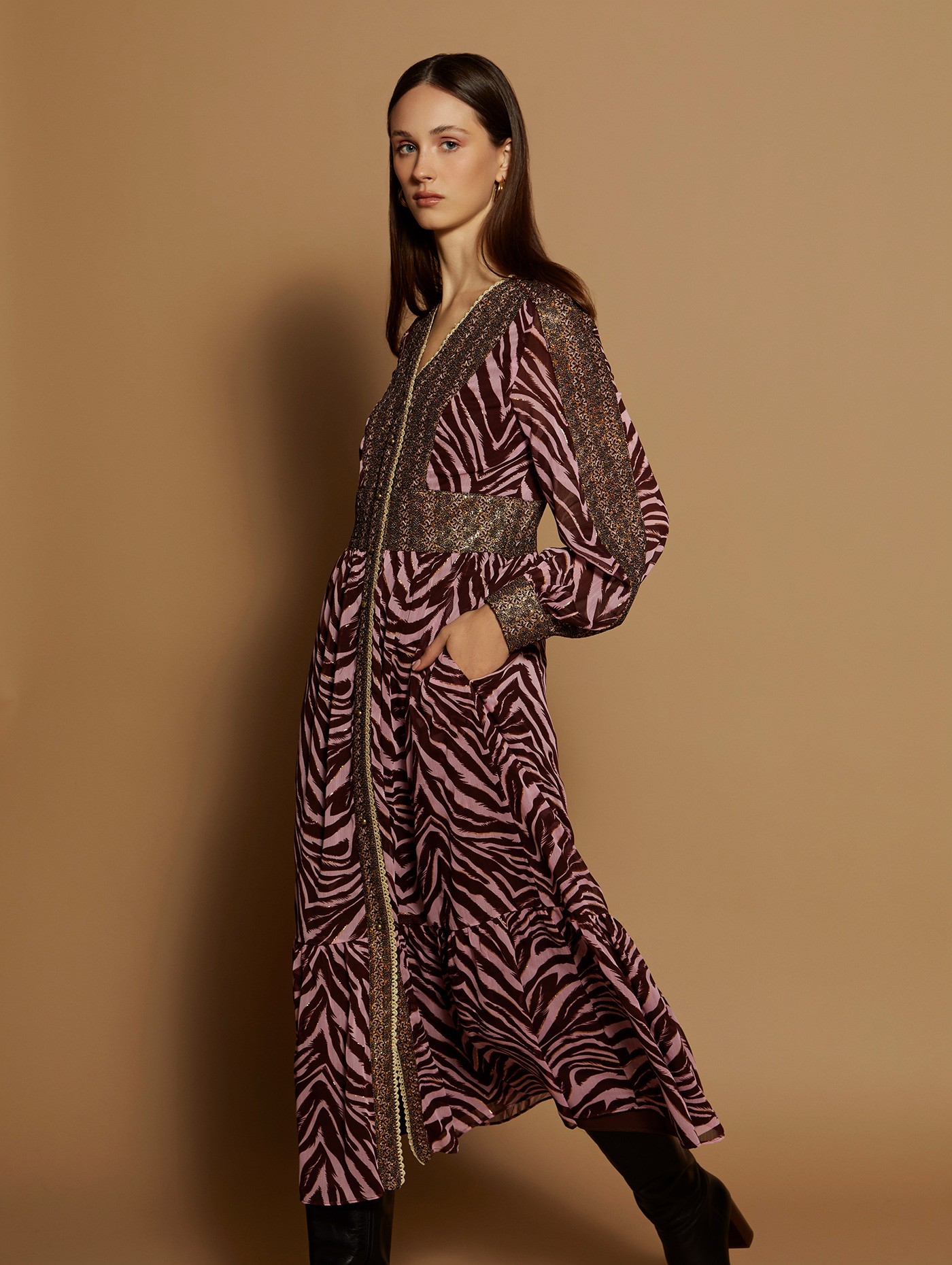 Vestido gasa estampada 2