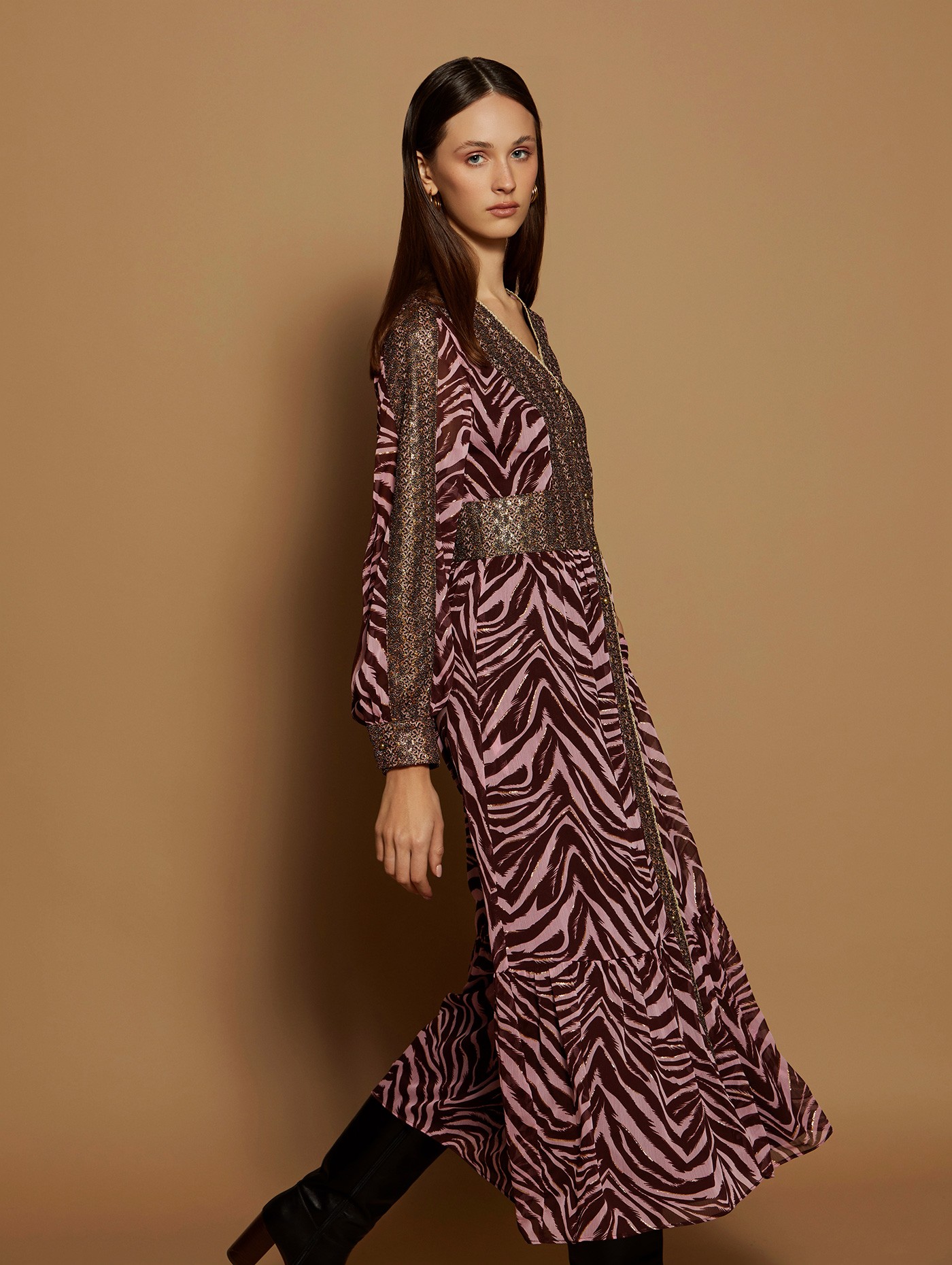 Vestido gasa estampada 4