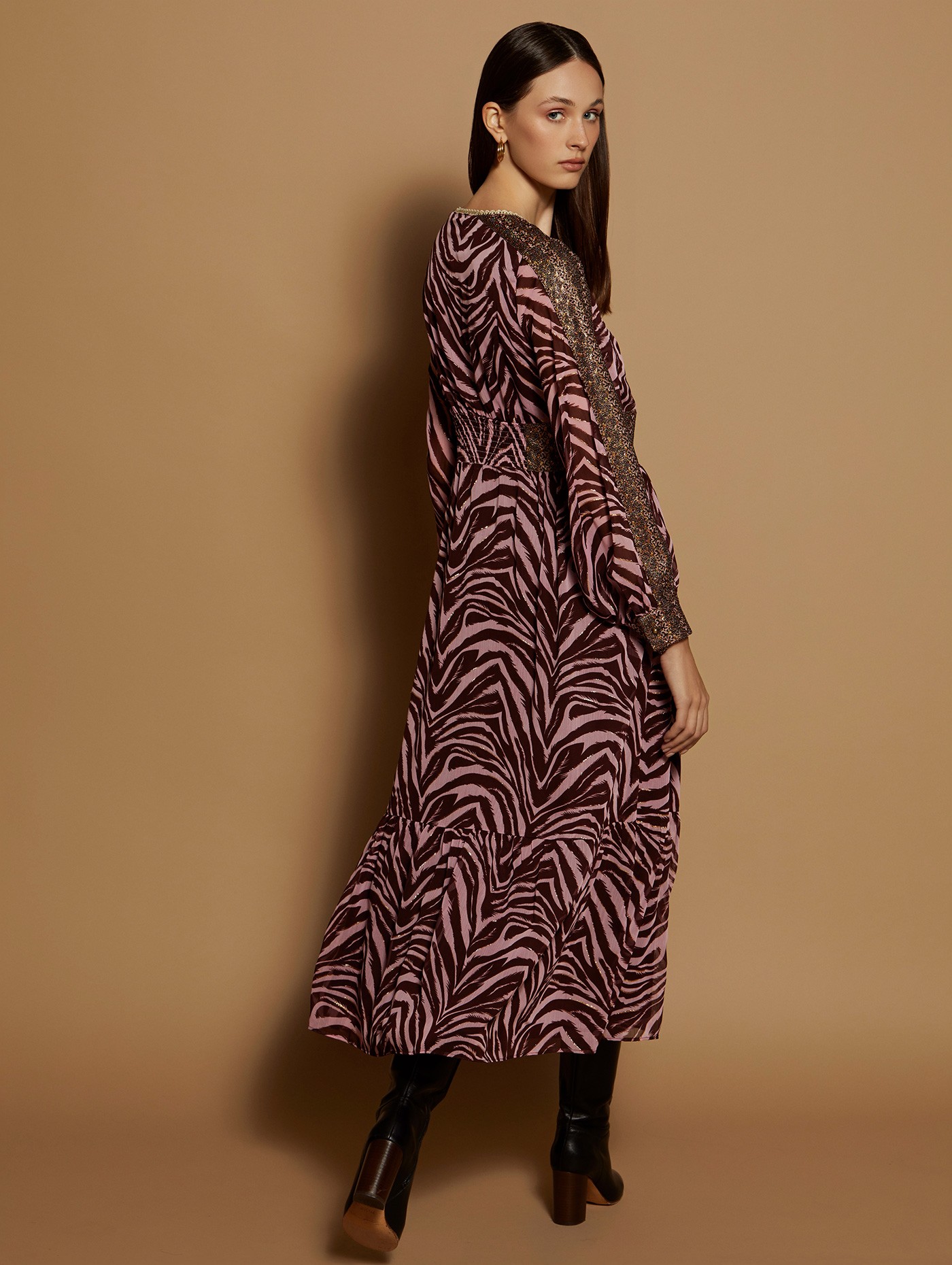 Vestido gasa estampada 5