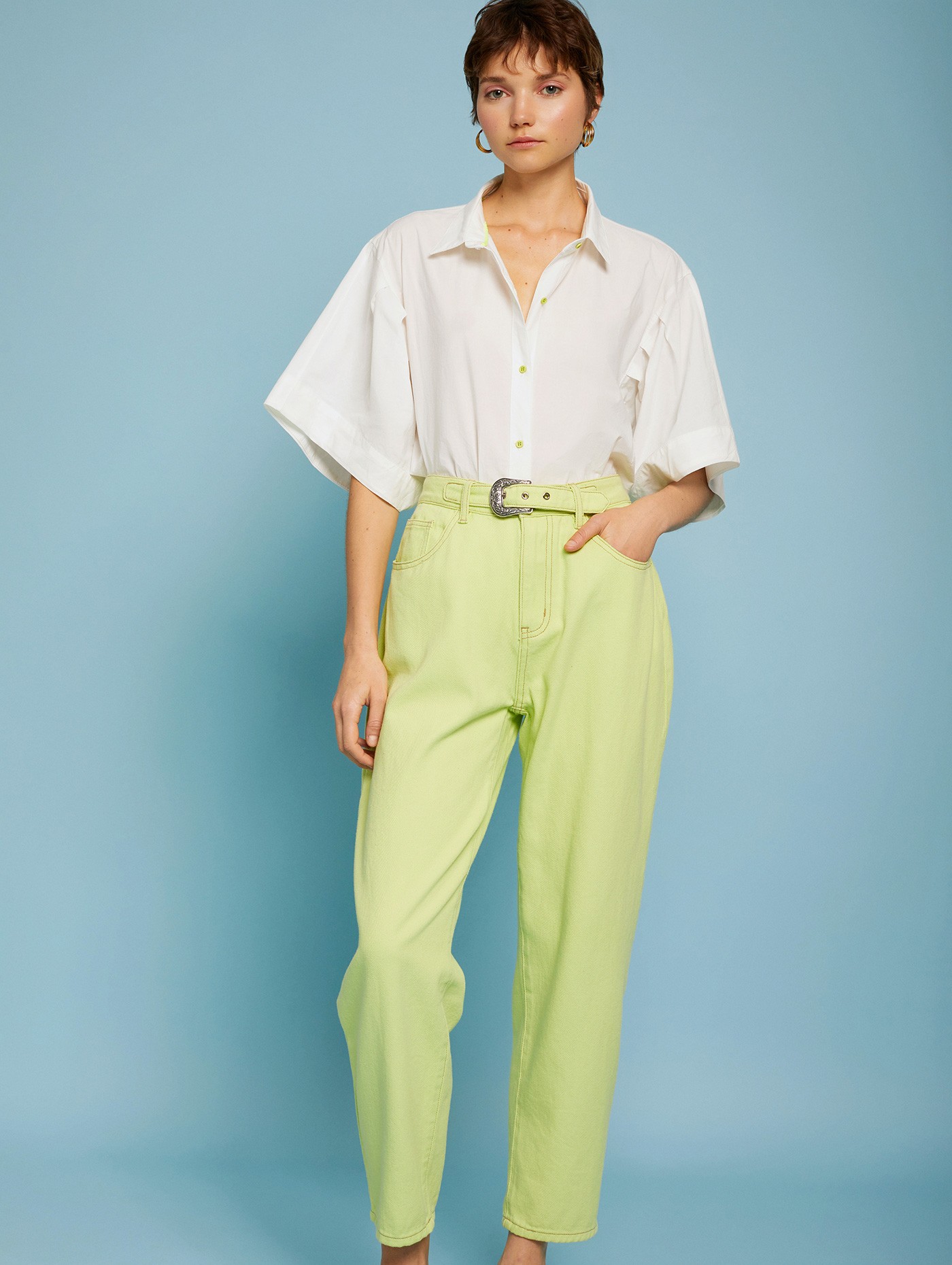 Slouchy pants with buckle 5