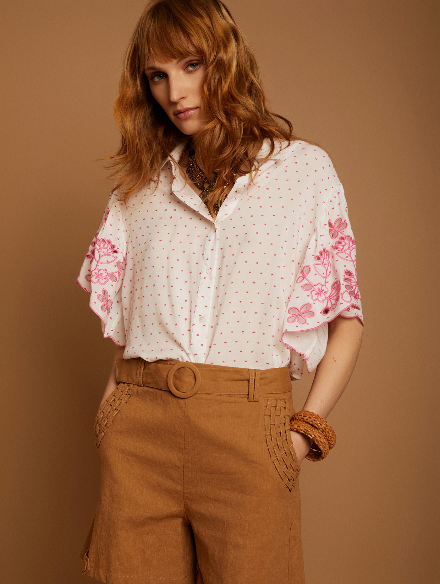 Cotton plumeti blouse