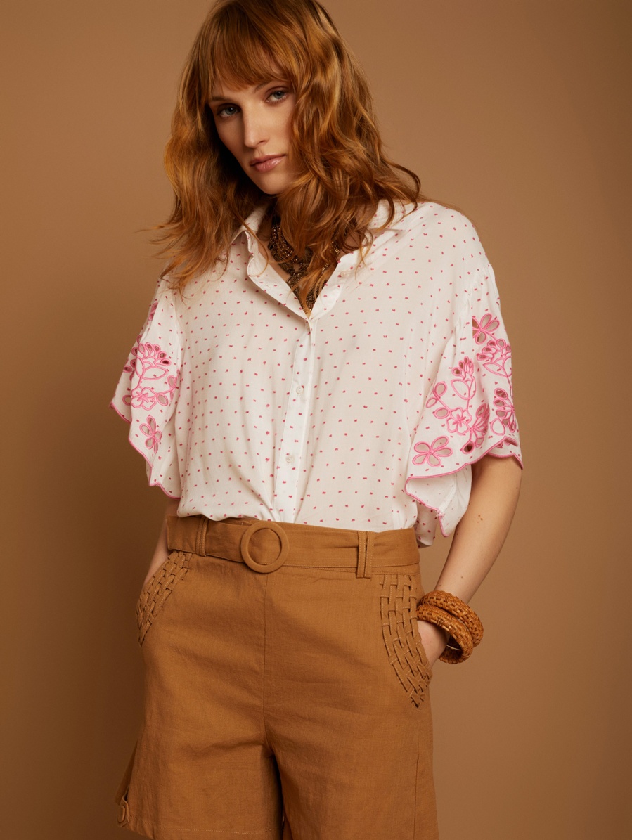Cotton plumeti blouse