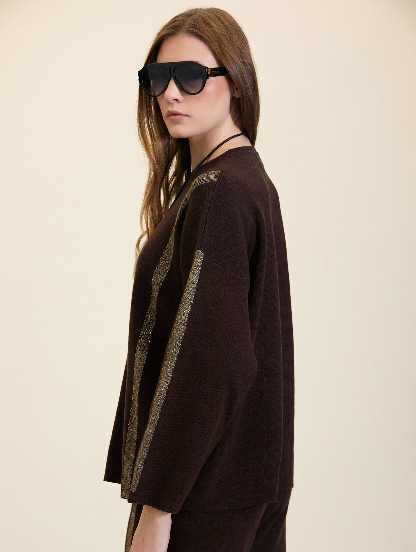 Jersey con rayas de lúrex
