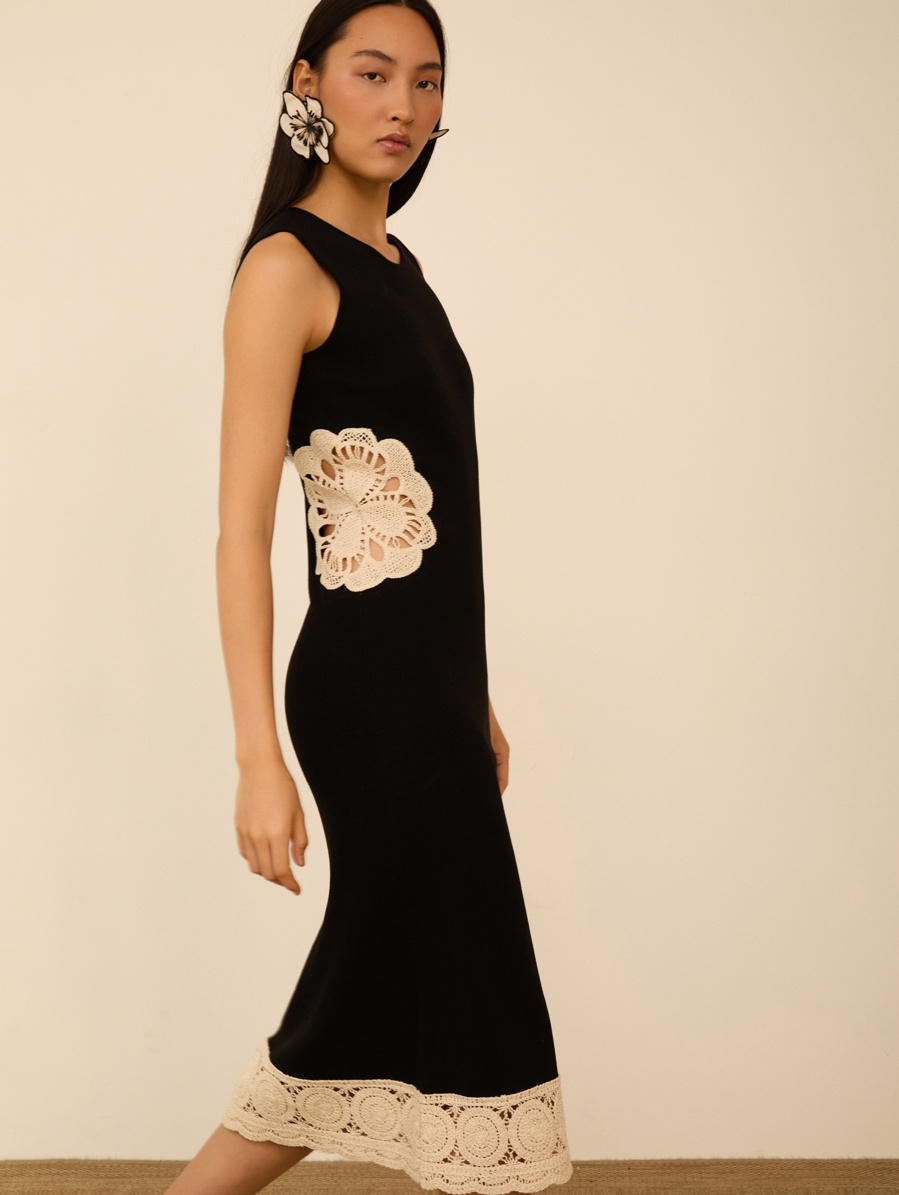 Vestido midi de punto