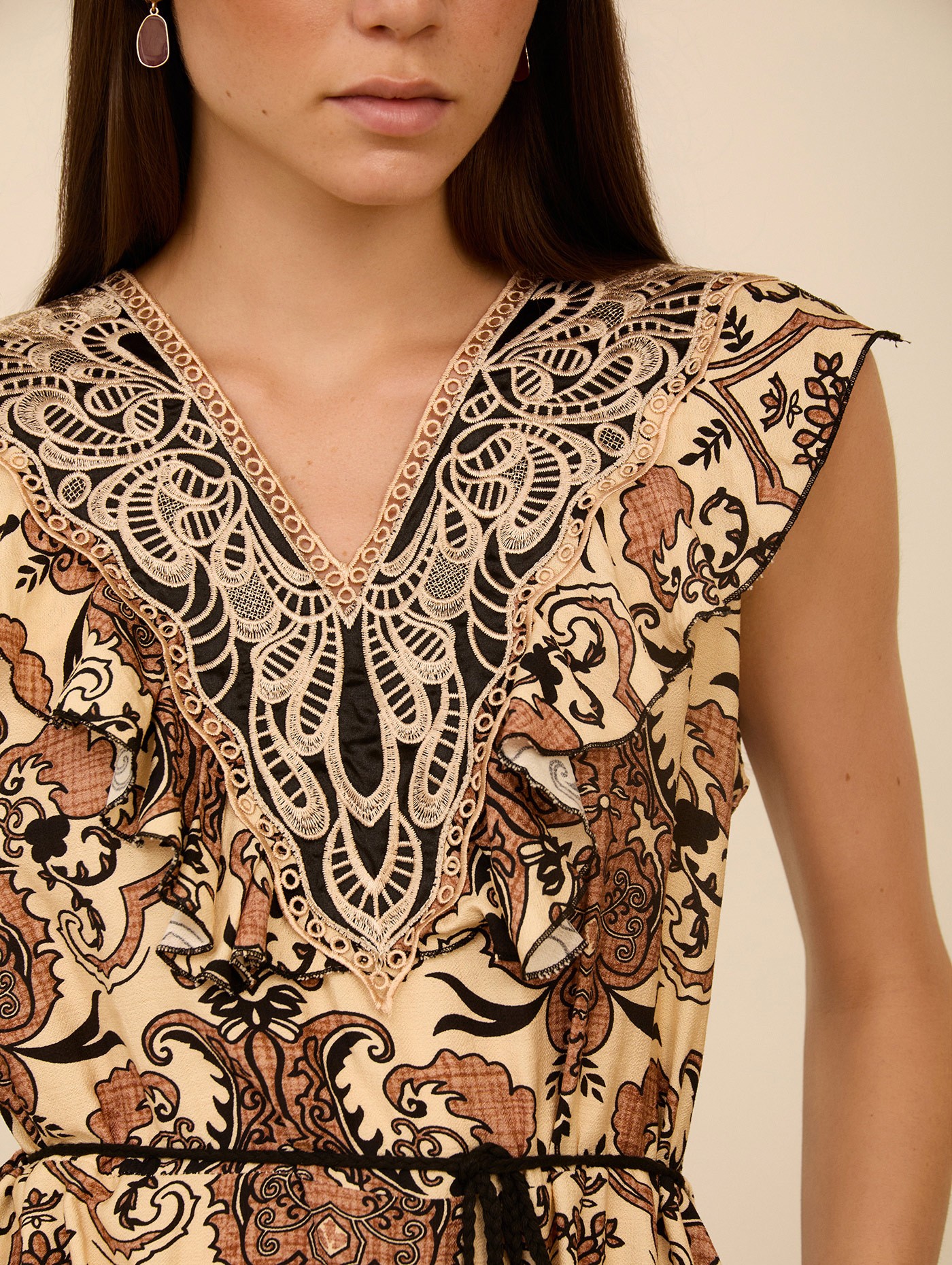 Vestido largo estampado pasley 4