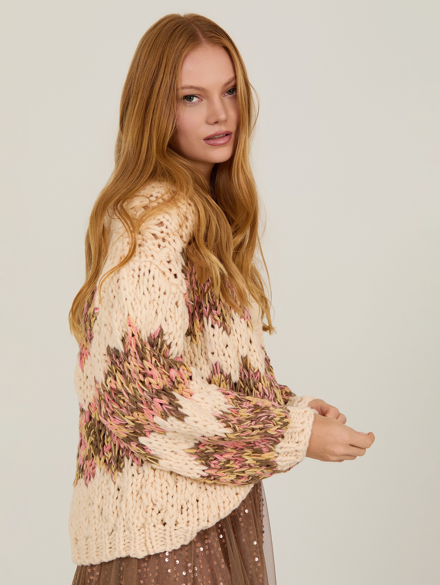 Thick knit cardigan 2