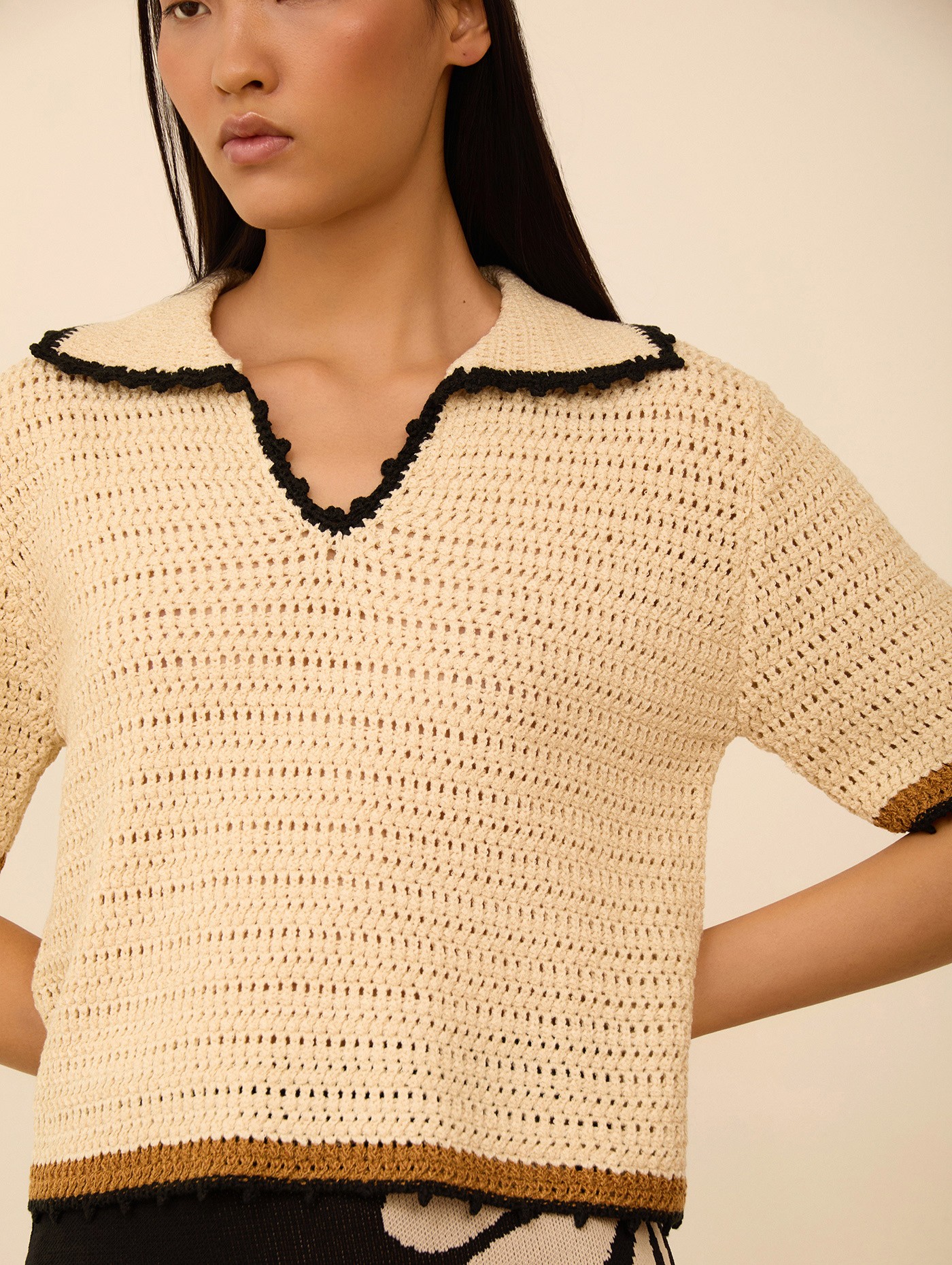 Polo de punto calado