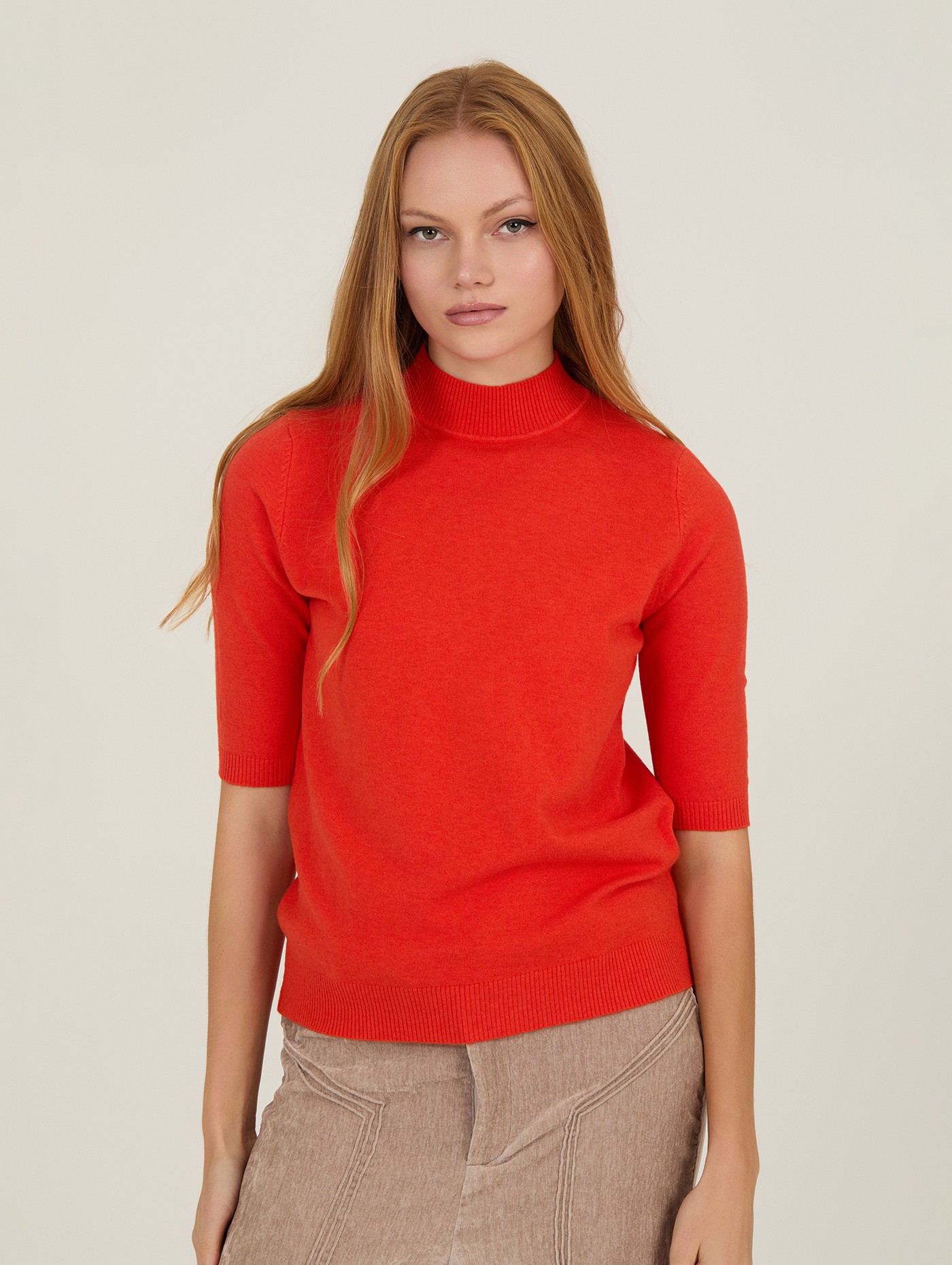 Basic Kurzarm-Pullover 4