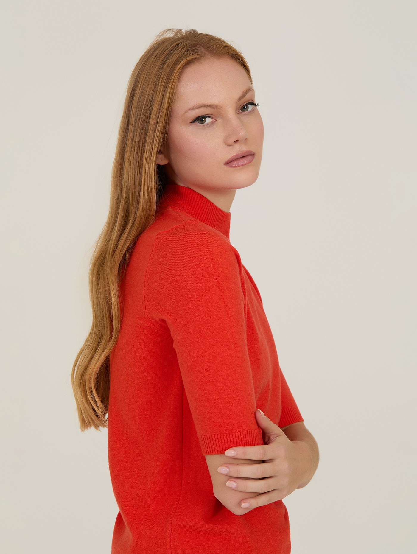 Basic Kurzarm-Pullover 3