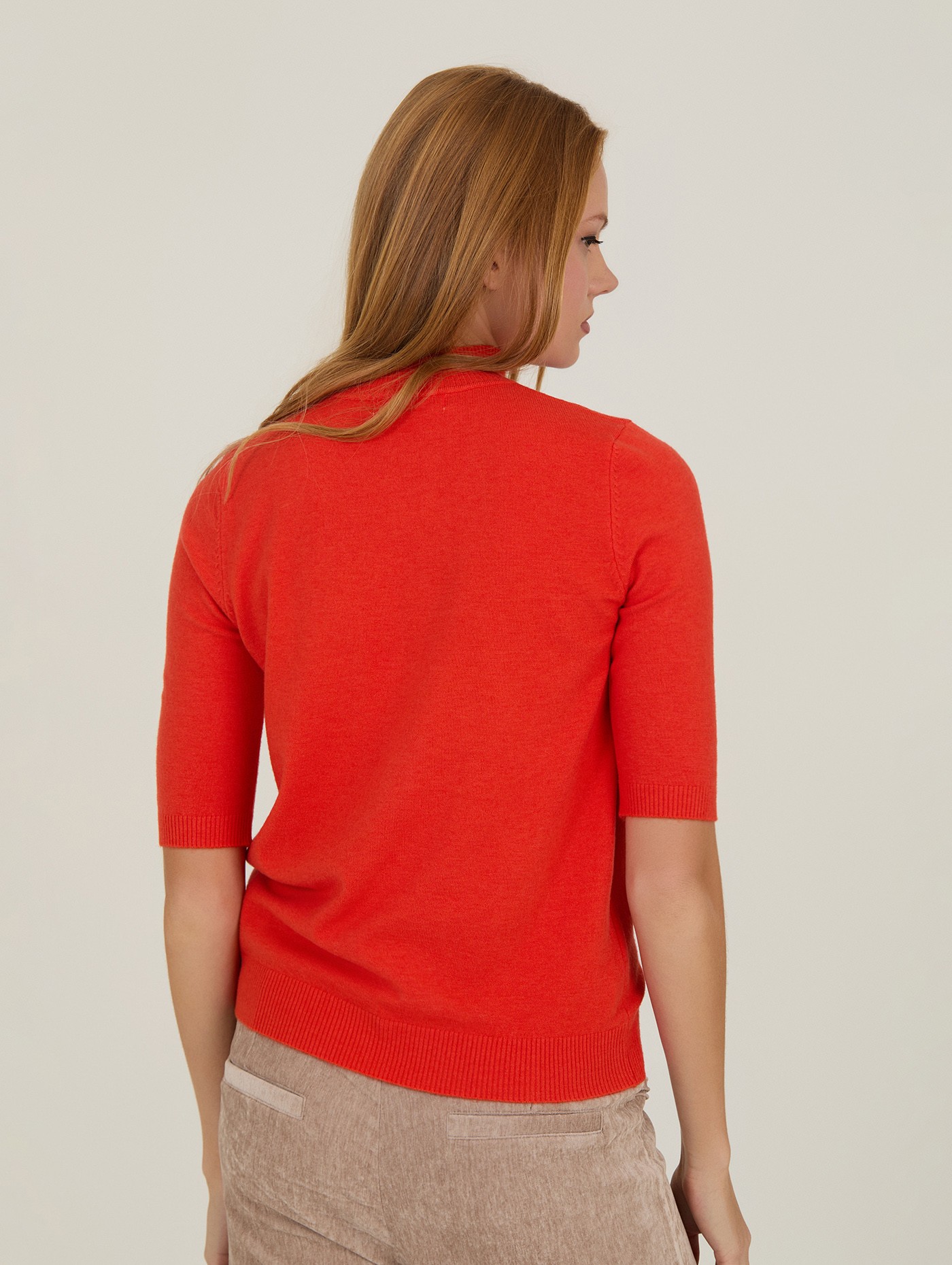 Basic Kurzarm-Pullover 2