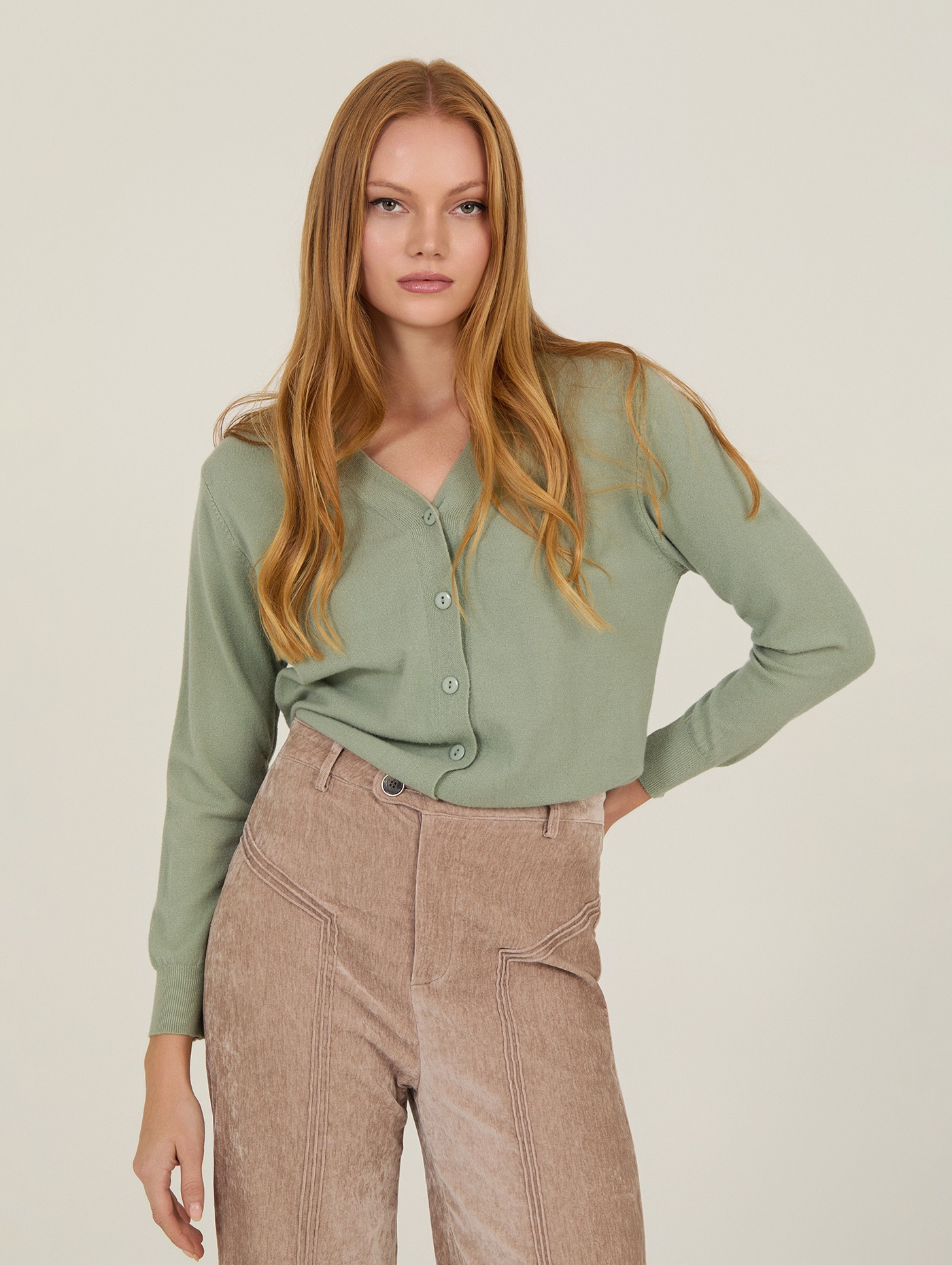 Basic long sleeve cardigan 1