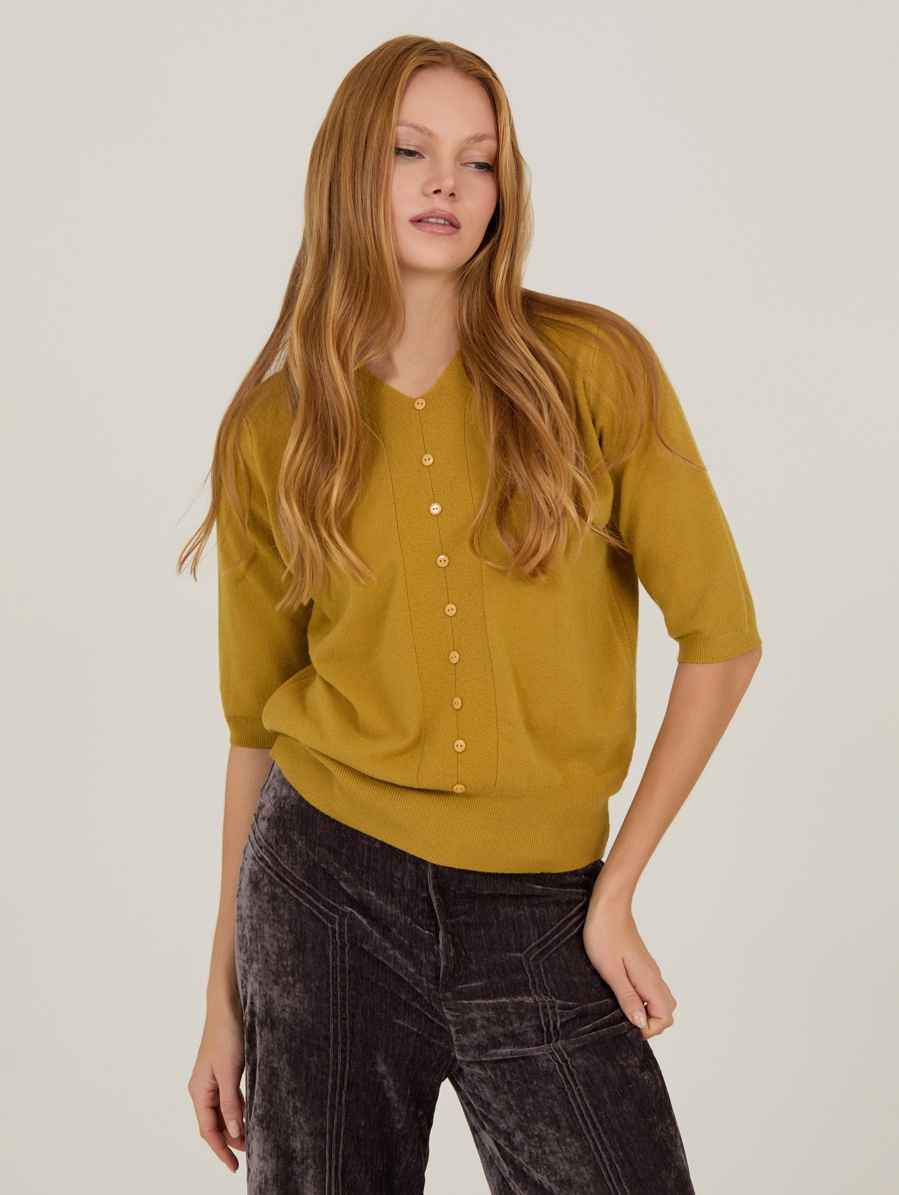 3/4 sleeve basic cardigan