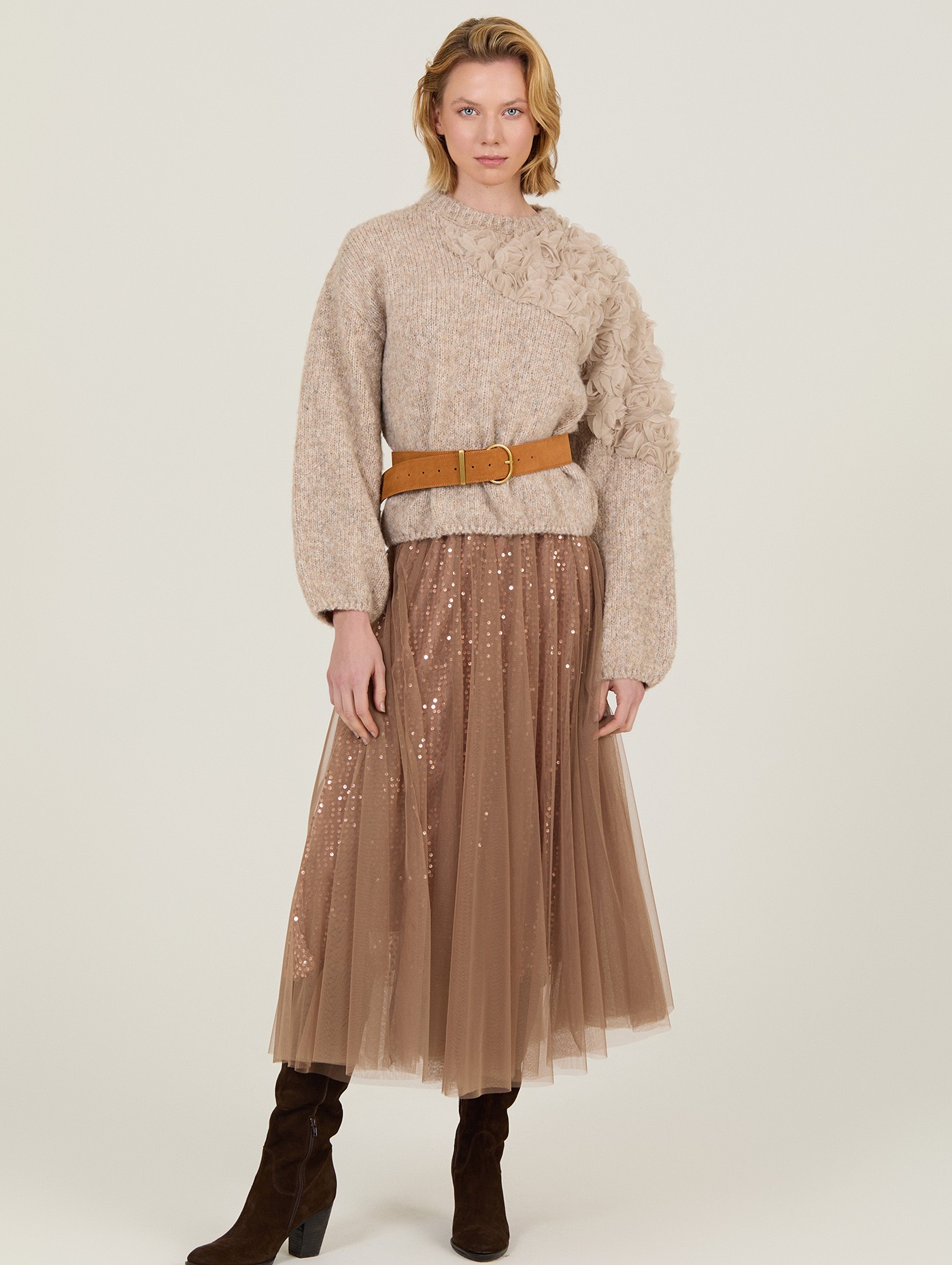 Tulle and sequins skirt